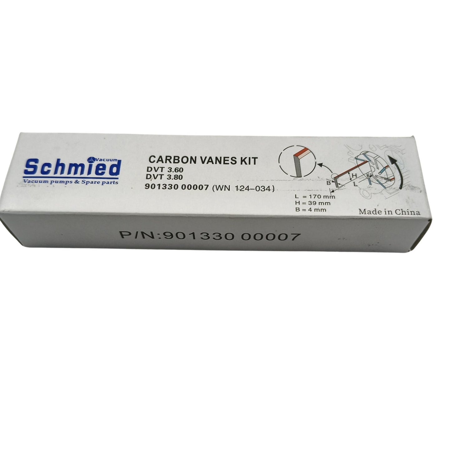 7Pcs Carbon Vanes WN124-034 90133000007 for Becker DVT3.60/DVT3.80 170*39*4mm
