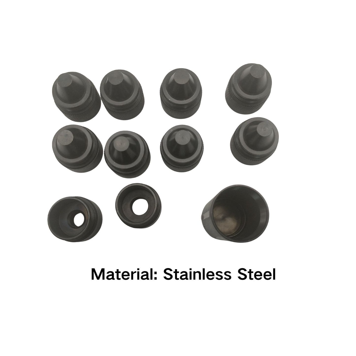 For any 1.375''X24 Cone shaped parts Stainless Steel Sealed End Cap Black